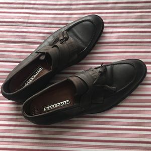 Dark chocolate brown leather dress shoes